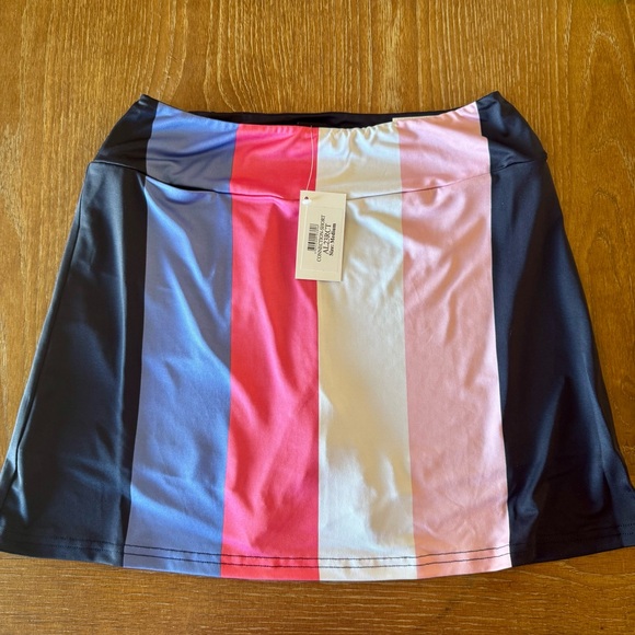 NWT striped Golftini Connection pull-on golf skort M - Picture 2 of 11